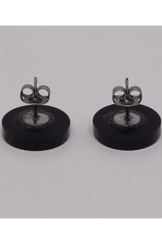 Lili0863 Vinyl Disc Stud Earrings