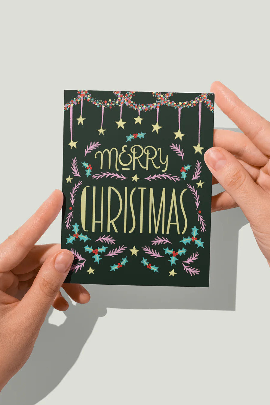 Merry Christmas Starry Lights Card