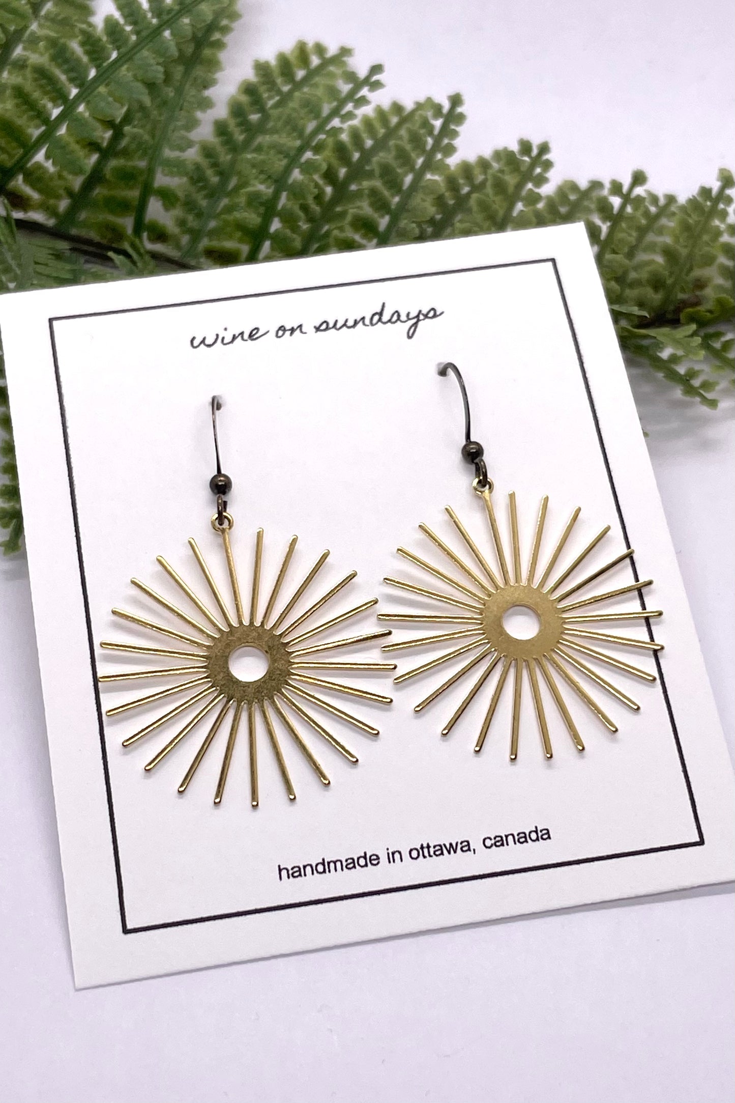 Camilla Short Brass Earrings
