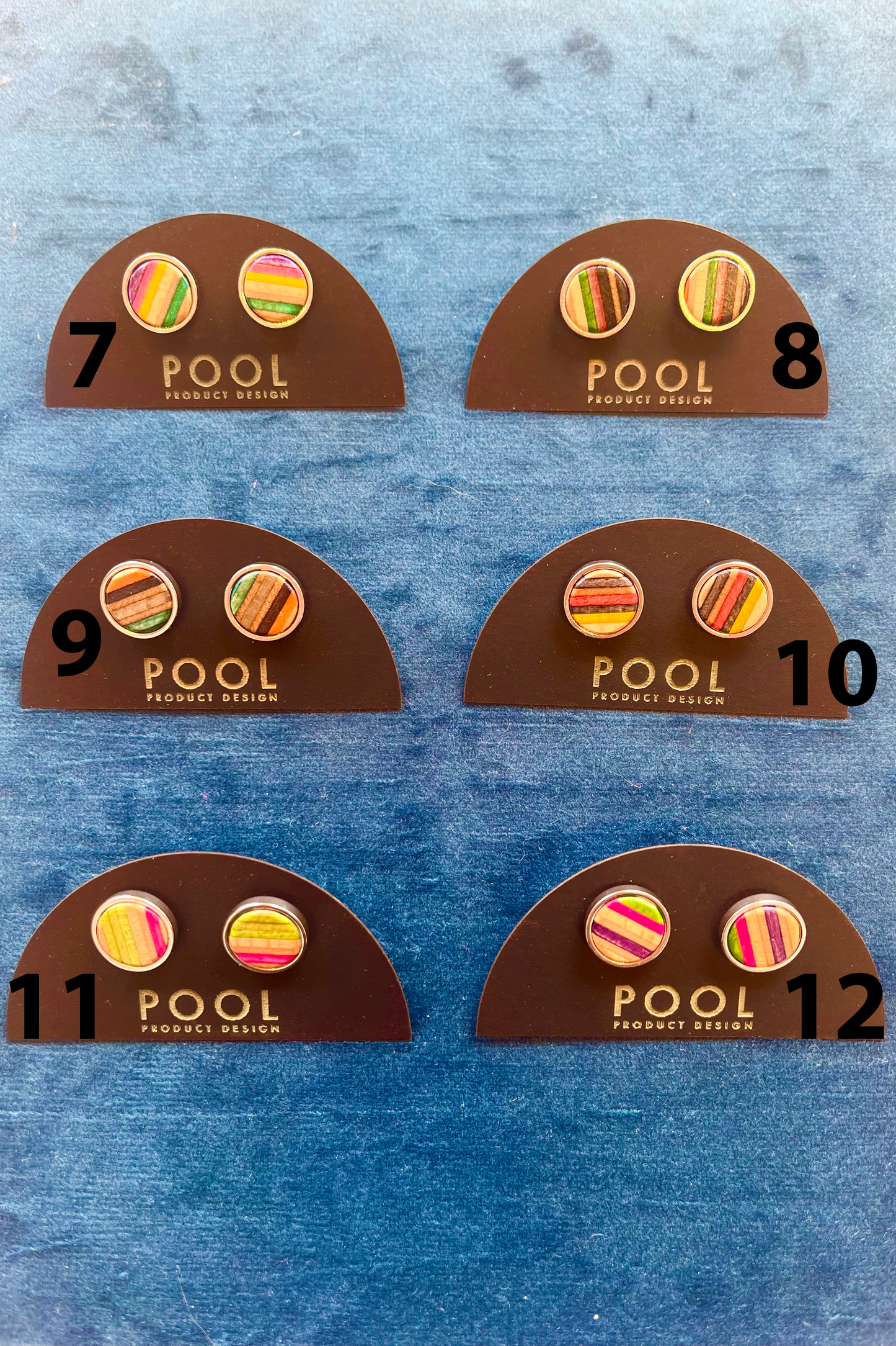 Round Stud Bezel Earrings