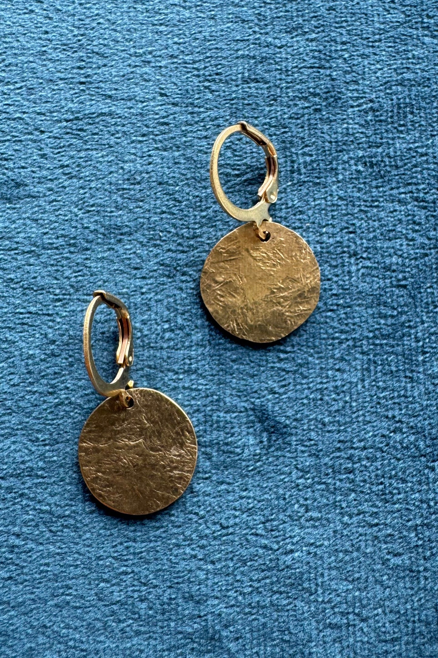 Brass Circle Earrings