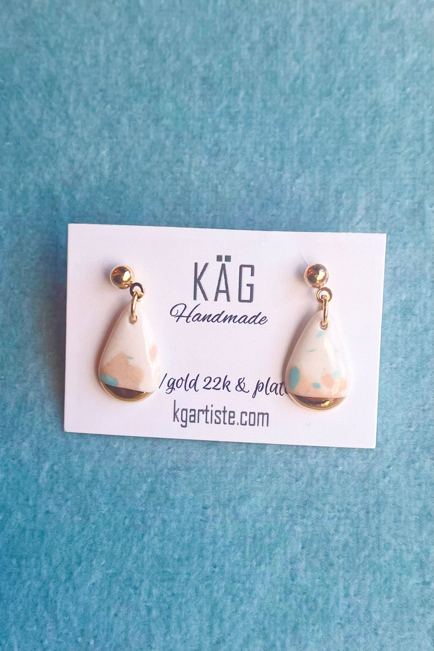 Art Sketch Ceramic Dangle Earrings