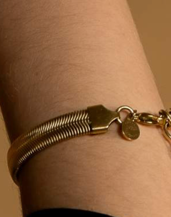 Snake Herringbone Steel Chain Bracelet- Waterproof