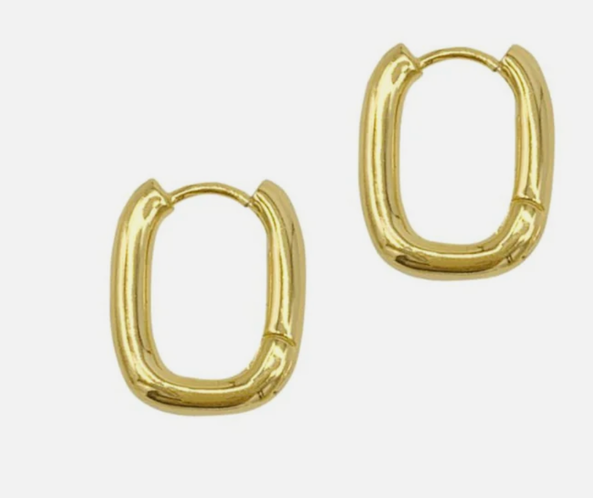 Classic Paperclip Puffy Hoop | Steel Hypoallergenic