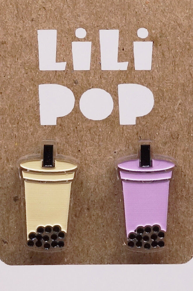 Lili0934 Bubble Tea Stud Earrings
