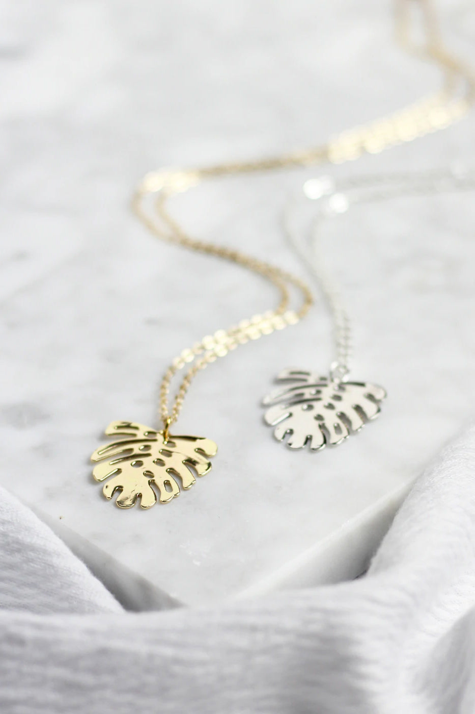 Monstera Leaf Necklace