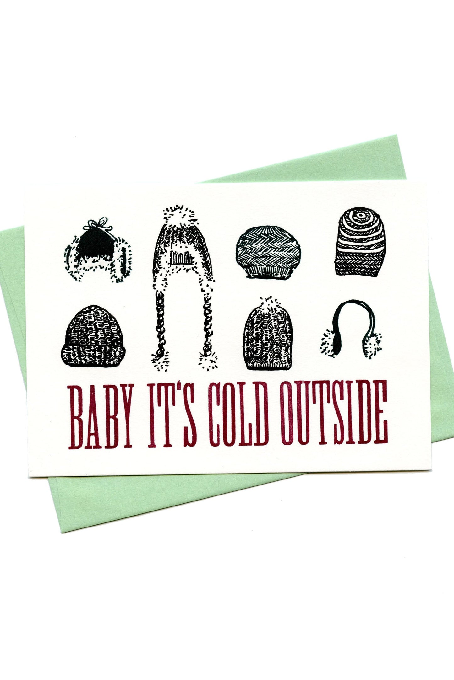 Baby It's Cold Outside Kiss the Paper Card
