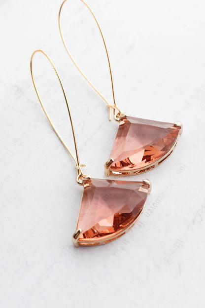 Large Clear Glass Art Deco Earrings | 5 options