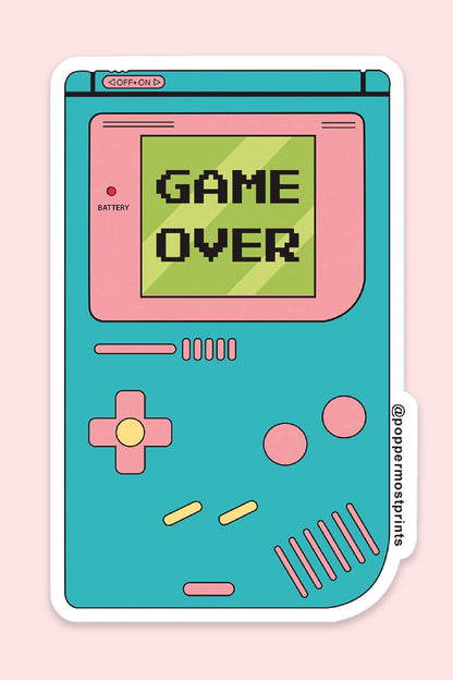 Game Over Retro Gaming Sticker
