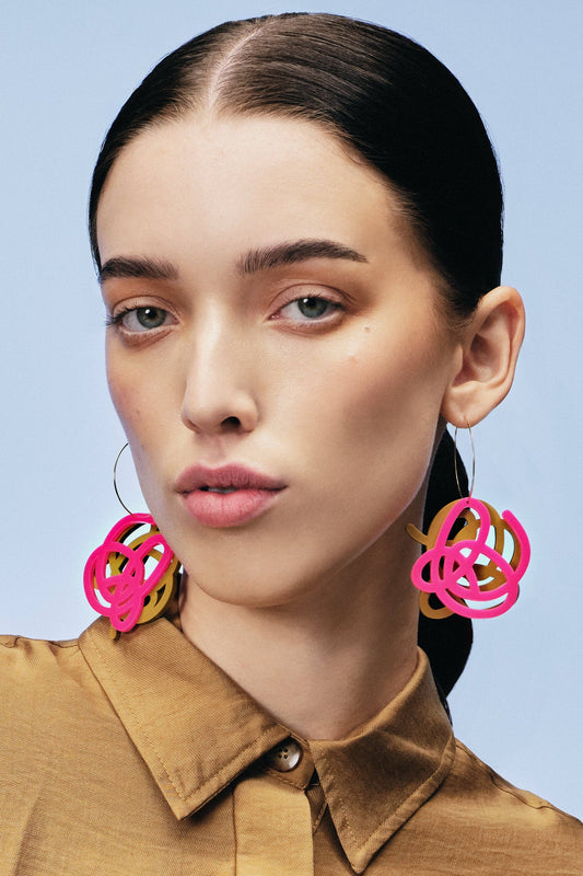 Artist Scribble Layered Hoops