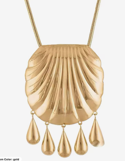 Shell Statement Fringe Pendant-Waterproof
