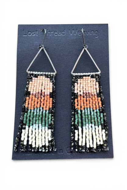 Aurora Dots - Beaded Fringe Earrings