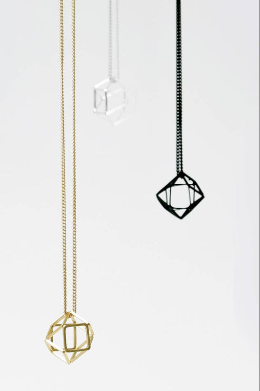 Hollow 3D Hexagon Necklace