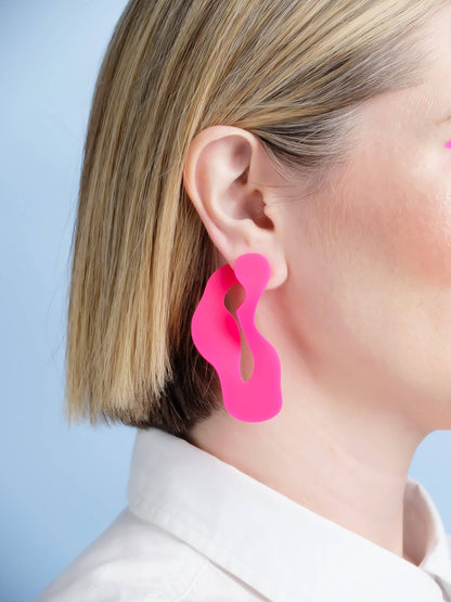 Wave Asymmetric Stud Earrings