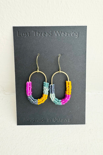 Beaded Tube Capsule Earrings