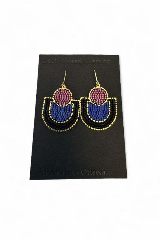 Deco Sun Arch Beaded Earrings