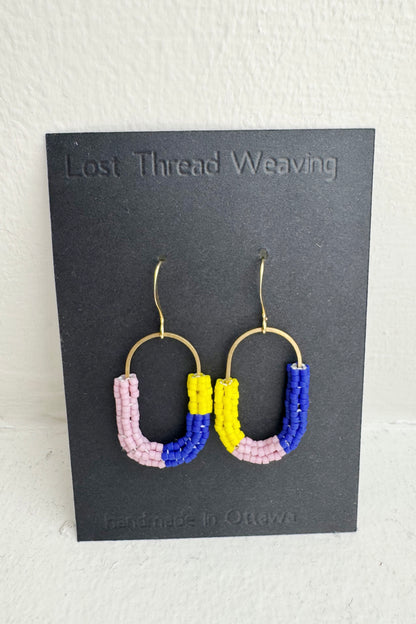 Beaded Tube Capsule Earrings