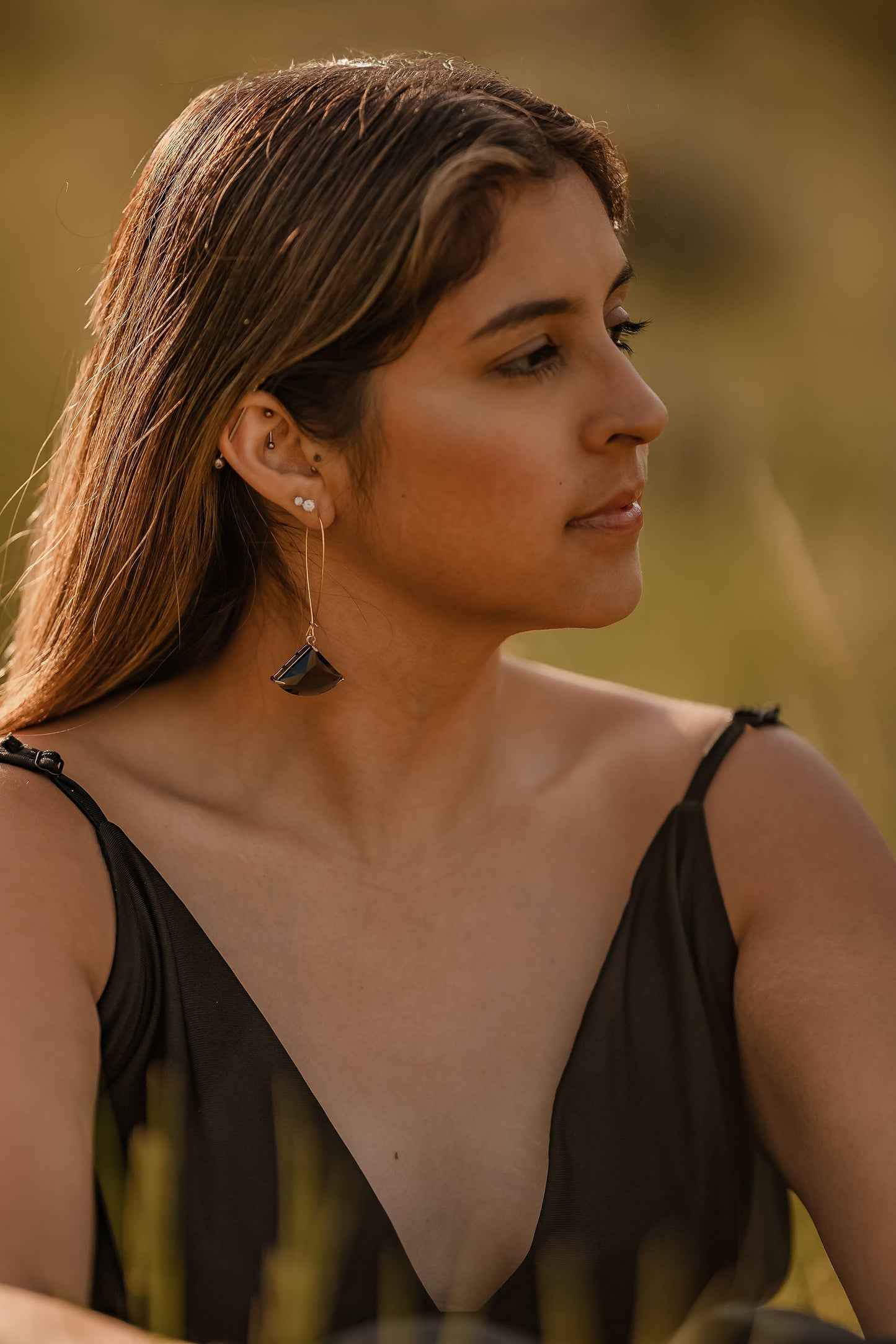Large Clear Glass Art Deco Earrings | 5 options