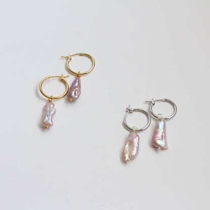 Freshwater Biwa Pearl Danglers (1E30a)