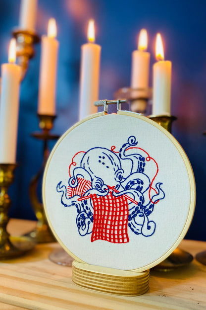 Octopus Complete Embroidery Kit