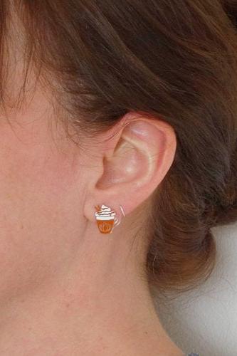 Lili1079 Pumpkin Spice Latte Stud Earrings