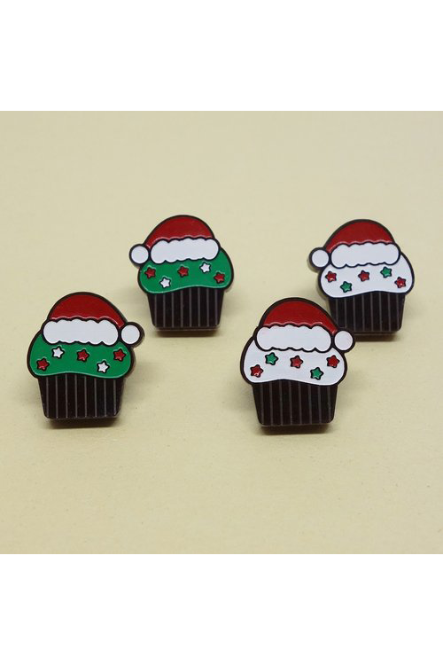 Lili1103 Christmas Cupcake Stud Earrings