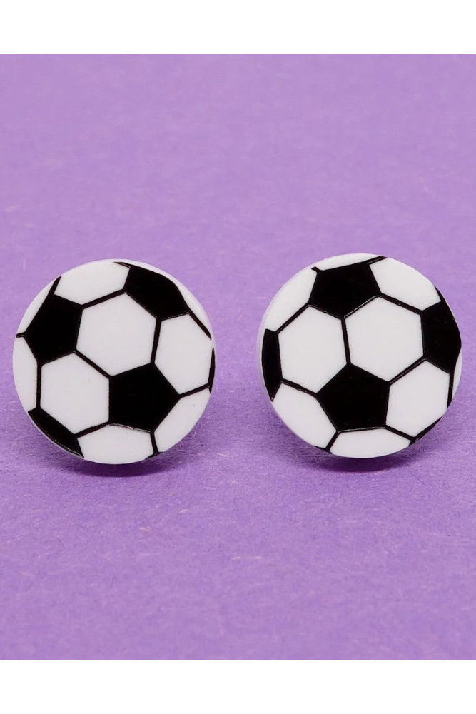 Lili0582 Soccer Stud Earrings