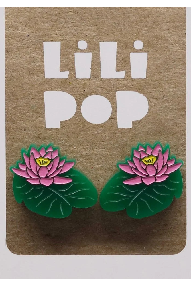 Lili1128 Lily Pad Stud Earrings