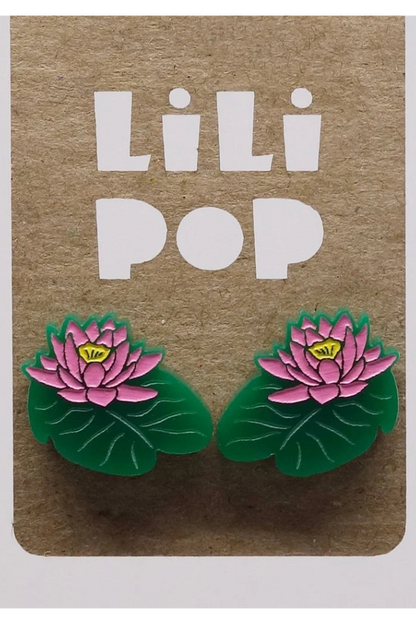 Lili1128 Lily Pad Stud Earrings