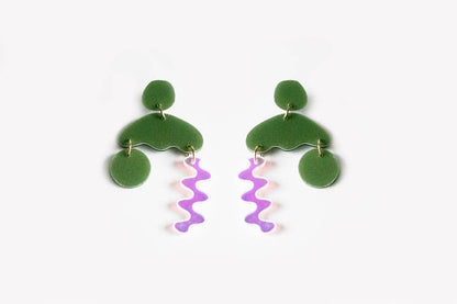 Ecoresin Squiggle Storm Earrings
