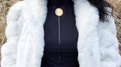 TROLLOP Black & Gold Bolo Tie
