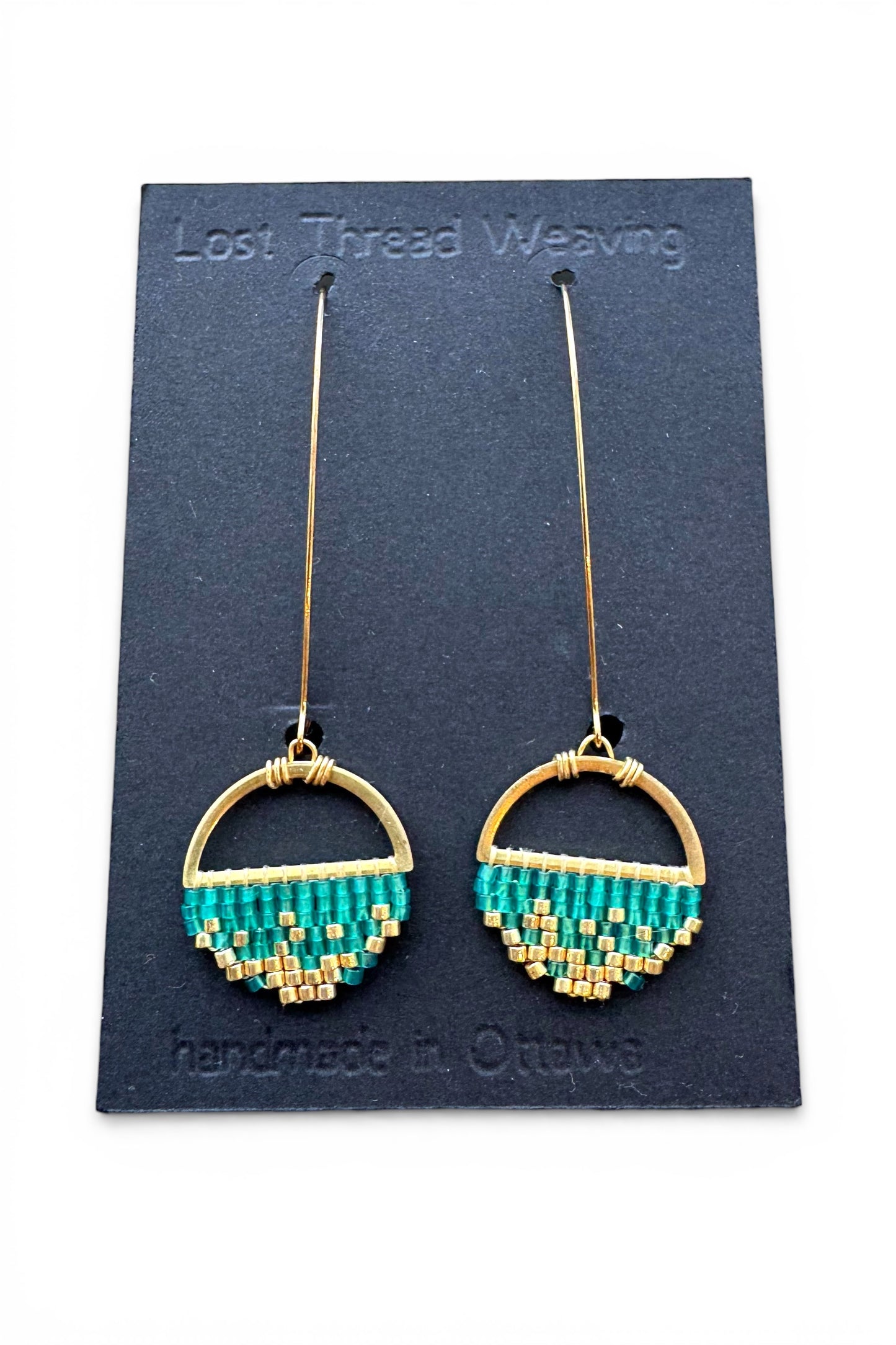 Sally Small - Abstract round earrings -  Gold Ombre