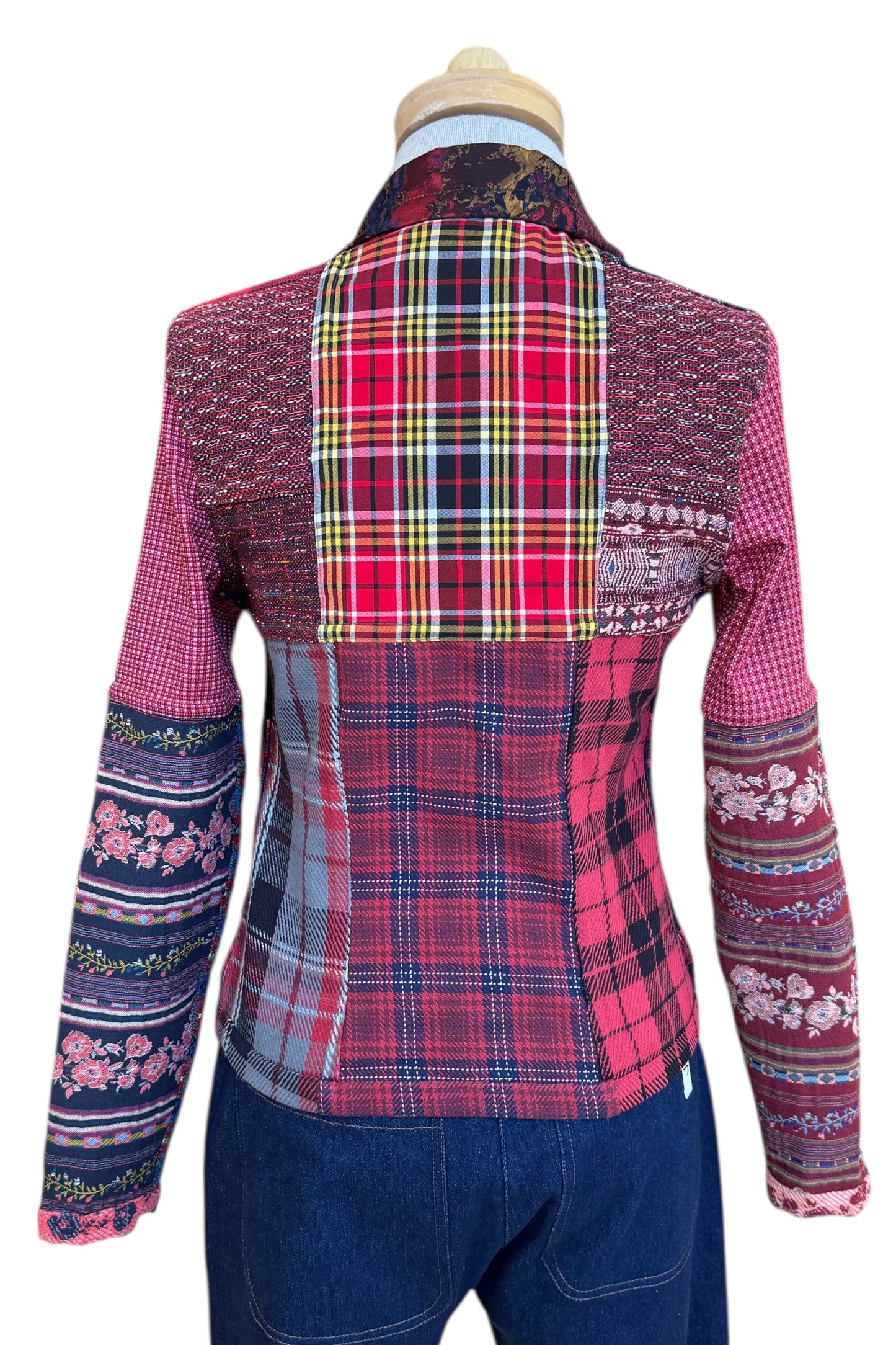 Fall/Winter Short Mosaique Multicolour Reversible Jacket Size 6