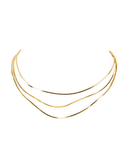 Trippy- 3 layered Necklace Stack- Waterproof- 18K Gold PVD