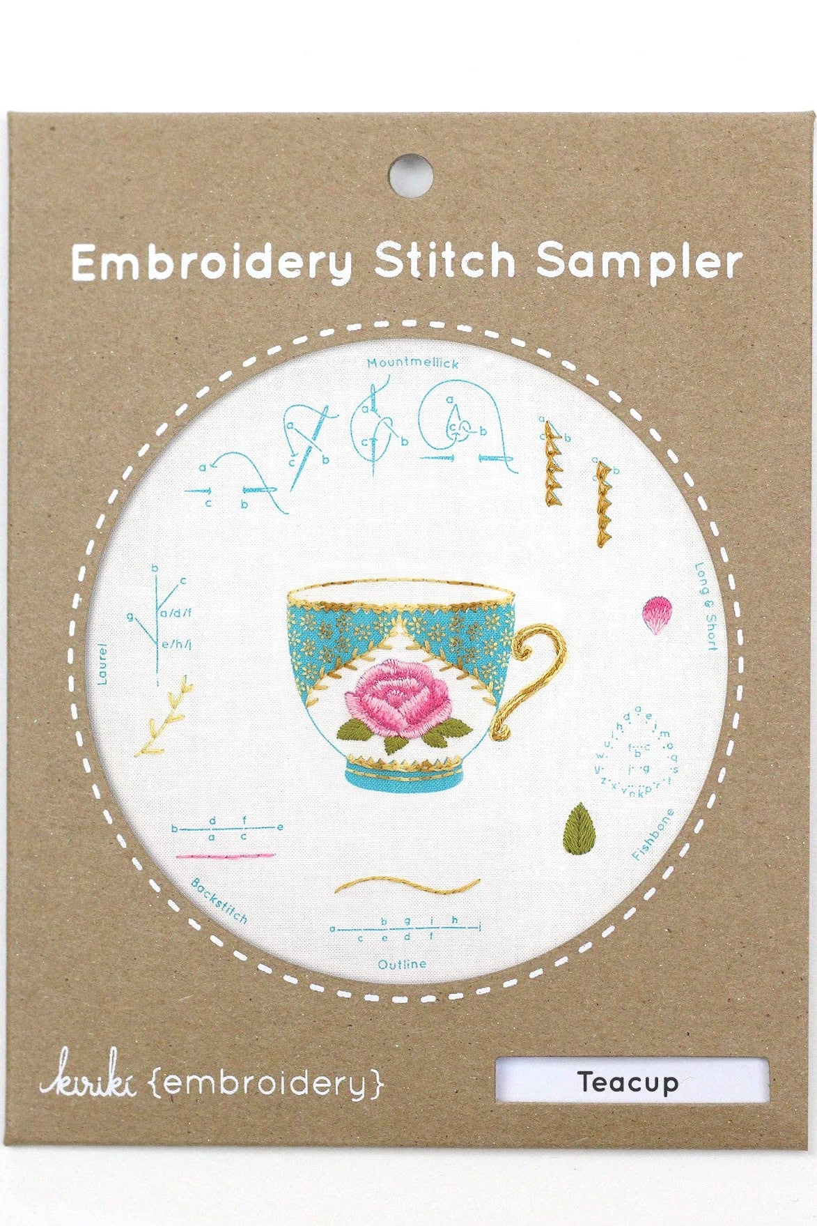 Teacup - Embroidery Stitch Sampler