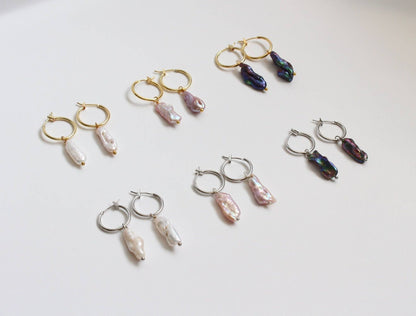 Freshwater Biwa Pearl Danglers (1E30a)