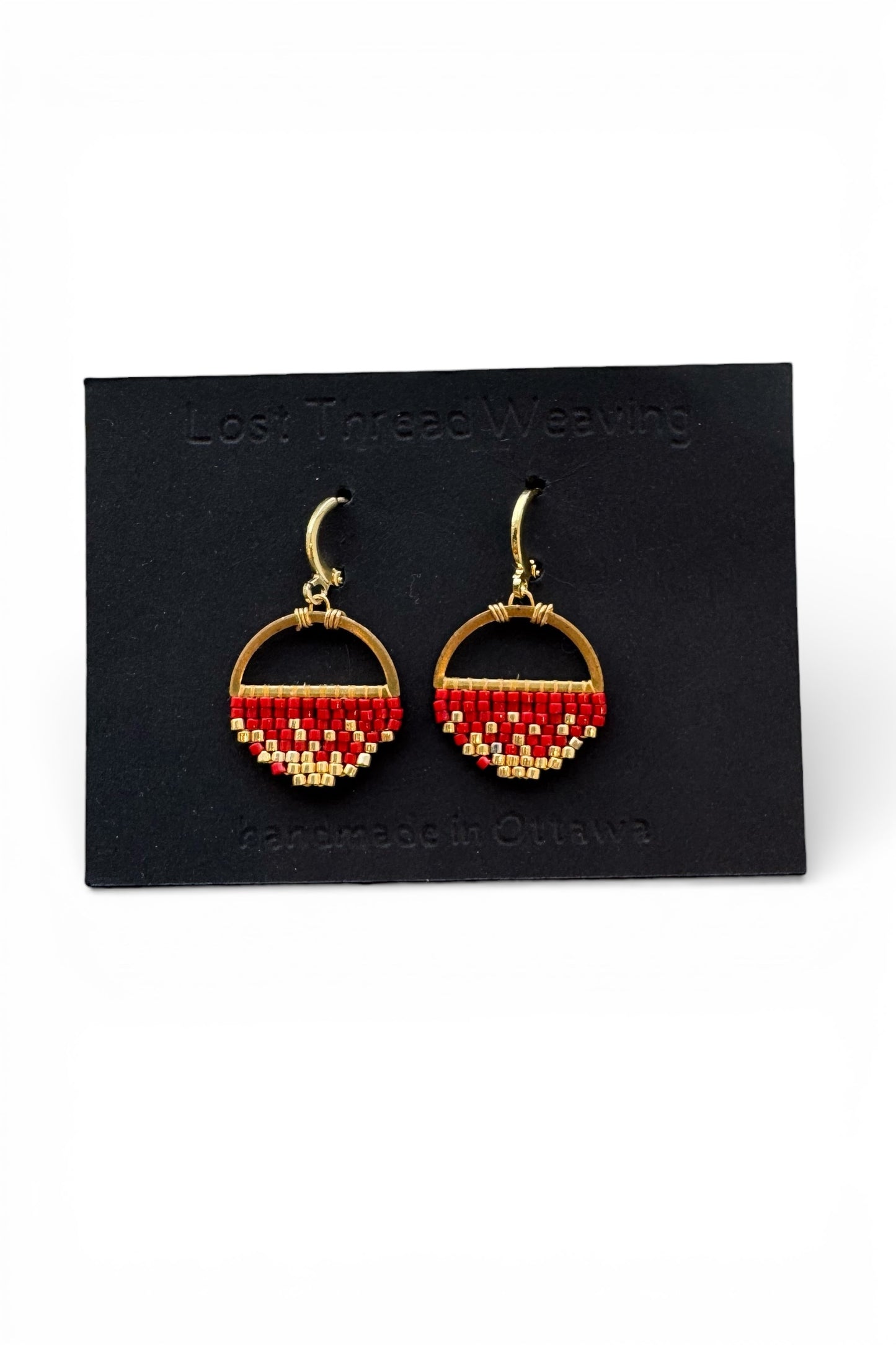 Sally Small - Abstract round earrings -  Gold Ombre