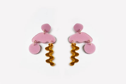 Ecoresin Squiggle Storm Earrings