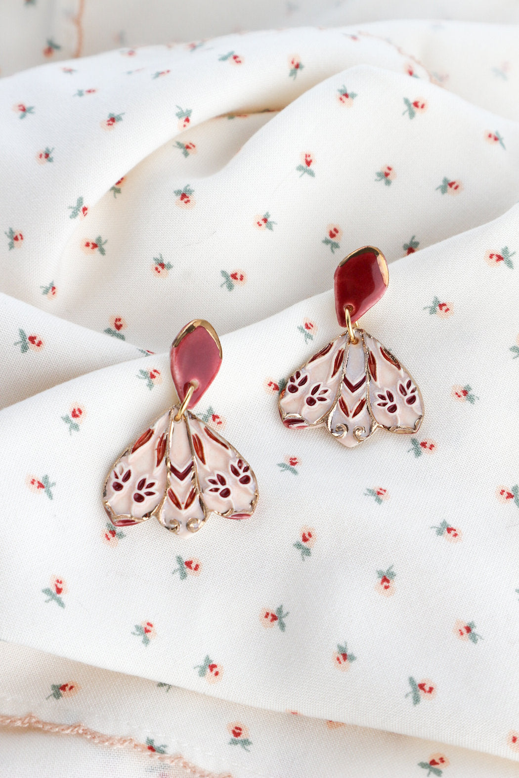 Poinsettia Dangle Earrings