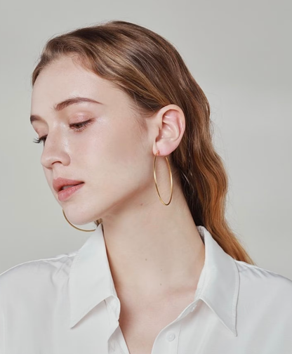 Over Sized Hoop Earrings -  14K PVD Waterproof