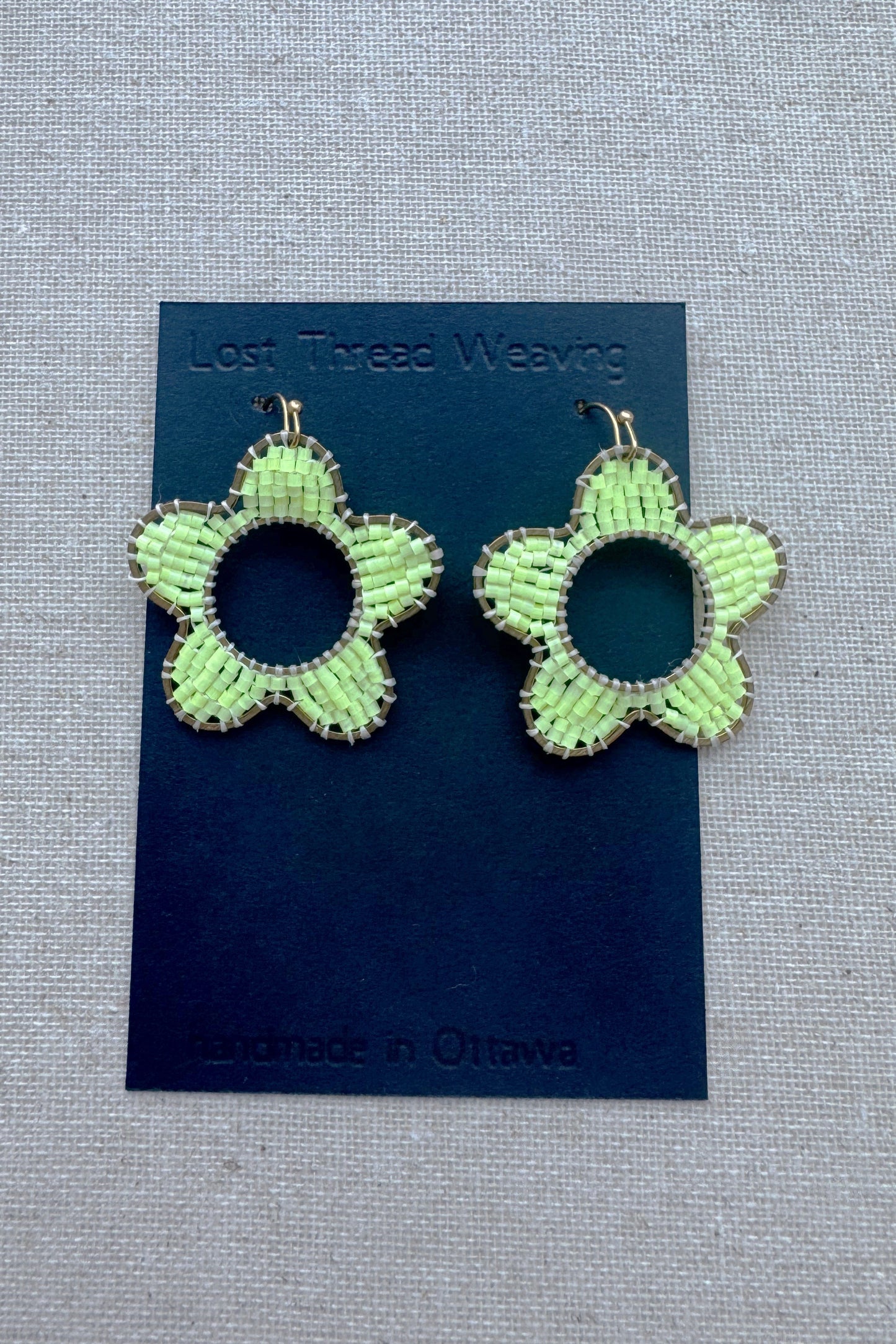 Mod Colour Pop Beaded Flower Earrings