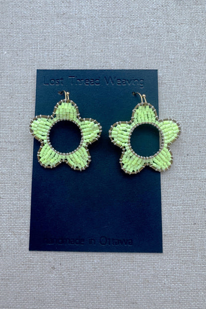 Mod Colour Pop Beaded Flower Earrings