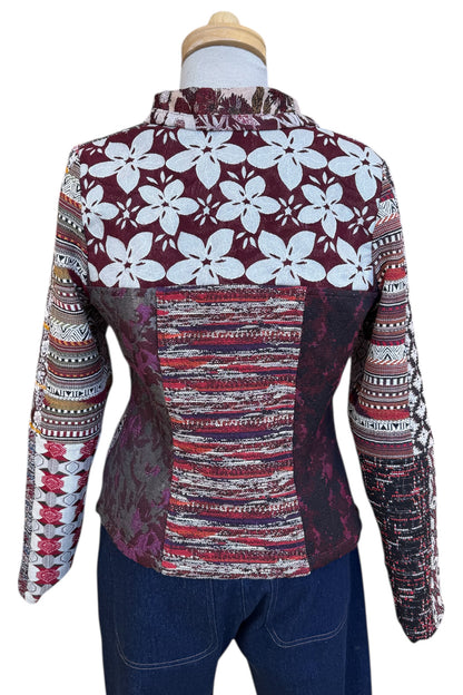 Fall/Winter Short Mosaique Multicolour Reversible Jacket Size 10