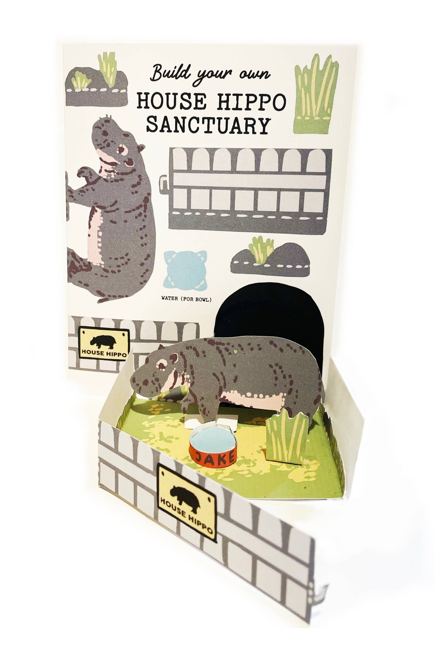   Build your own House Hippo Sanctuary Card