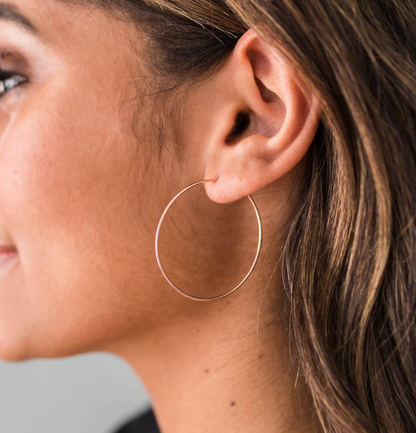 Over Sized Hoop Earrings -  14K PVD Waterproof
