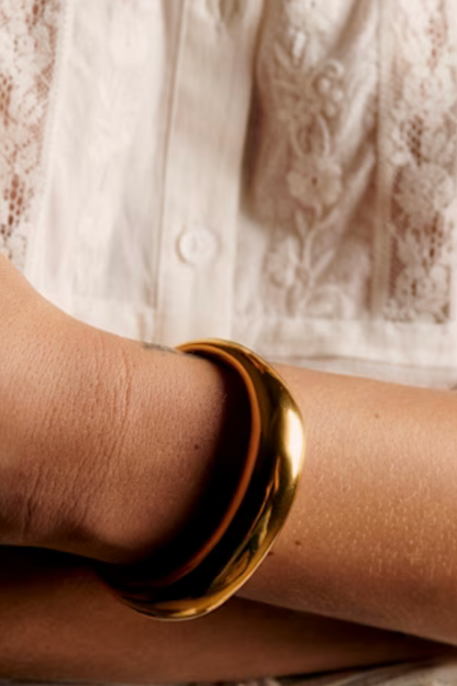 Editorial Hinge Bracelets | 14K Gold PVD