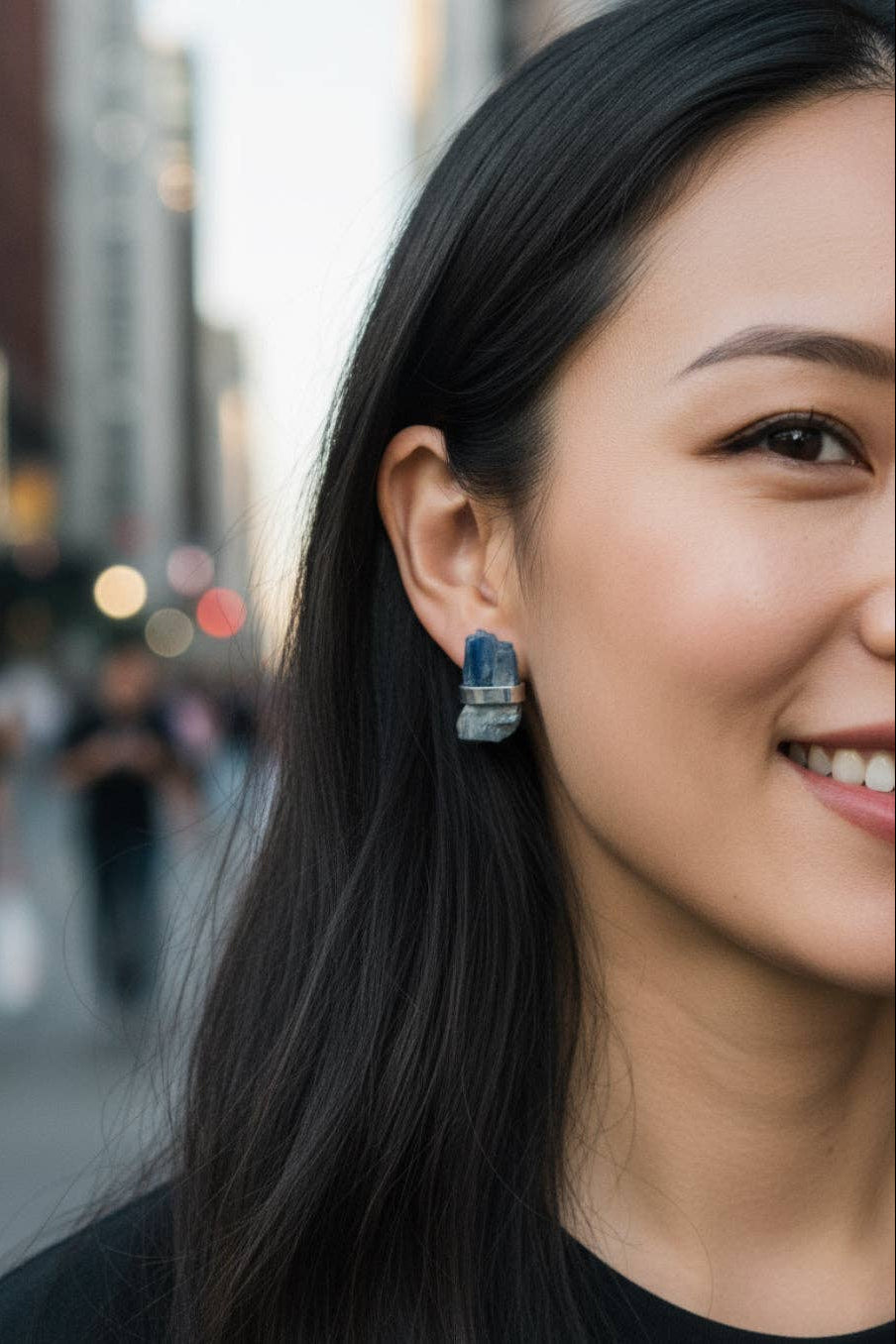 Blue Moon Stud Earrings