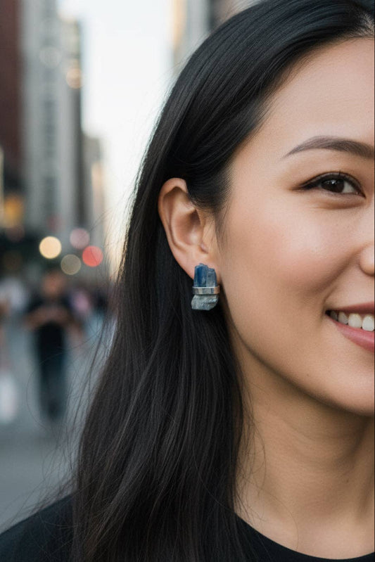 Blue Moon Stud Earrings