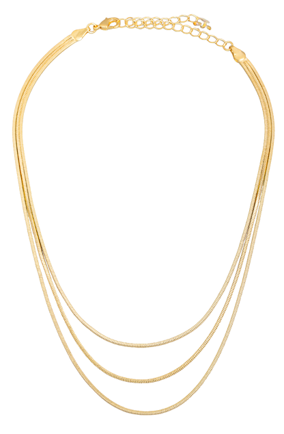 Trippy- 3 layered Necklace Stack- Waterproof- 18K Gold PVD