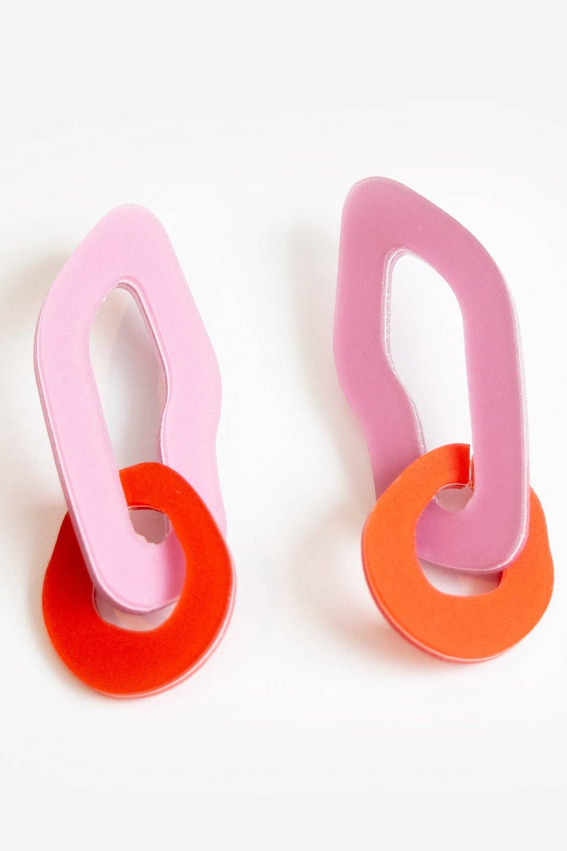 Ecoresin Earrings - Double Link